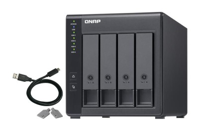 QNAP TR-004 Direct Attached Storage med RAID, 4x3.5" SATA HDD/SSD, USB-C 3.2 Gen.1