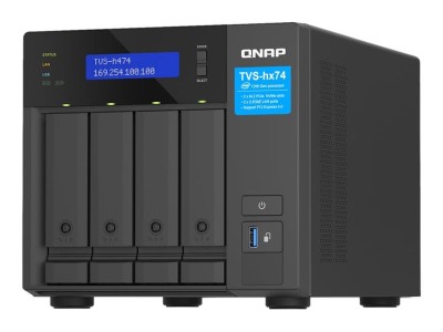 QNAP TVS-h474, 4-bay NAS, 2xM.2, 2x2.5Gbe LAN