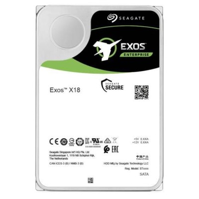 16 TB Seagate Exos X18, 7200 rpm, 256 MB cache, SAS 12Gb/s