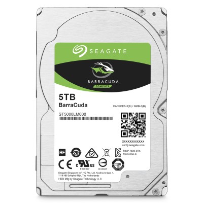 5 TB Seagate Barracuda, 5400 rpm, SATA3, 128 MB cache, 15mm