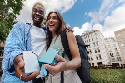 1 TB Verbatim Pocket SSD, USB 3.2 Gen2, med 2 st gummiskal - Vit/Blå#5