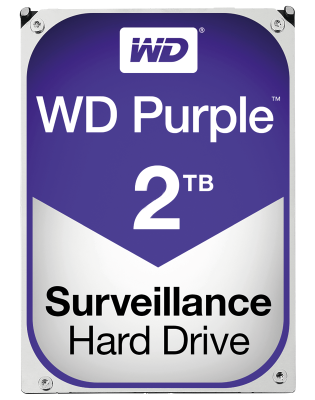 2 TB WD Purple, 5400 rpm, 64 MB cache SATA3, Surveillance