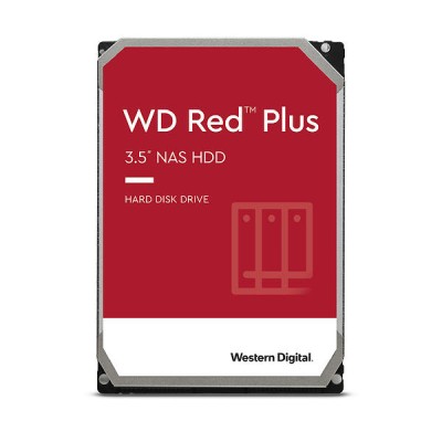 2 TB WD Red Plus, 5400 rpm, 64 MB cache, SATA3, optimerad för NAS med 24/7 drift