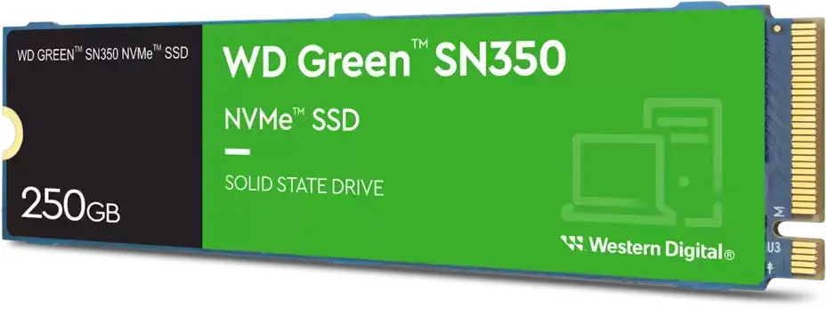 250 GB WD Green SN350 SSD, M.2 2280 NVMe PCIe Gen.3