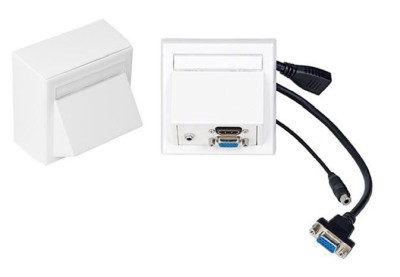 Vivolink Wall Box VGA + HDMI + 3,5mm - Vit