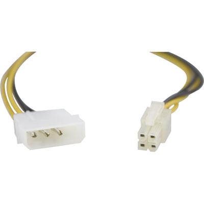 Adapter för Moderkort, Molex till 4-pin P4-kontakt, 30 cm