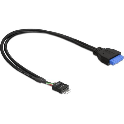 DeLOCK intern kabel för USB 3.0 till USB 2.0, 0,3m, svart