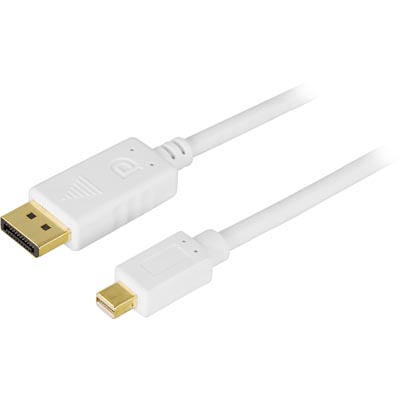 DisplayPort till Mini DisplayPort-kabel, 1 meter - Vit