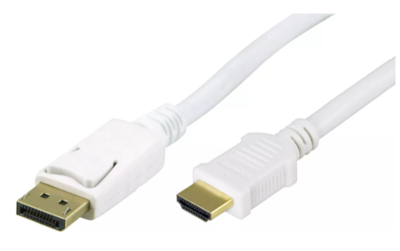 DisplayPort till HDMI-kabel, 2 meter - Vit