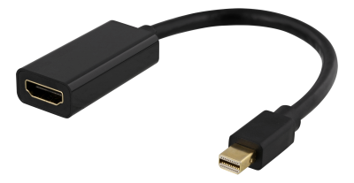 Adapter Mini DisplayPort till HDMI, 4K@60Hz, 0,2 meter - Svart