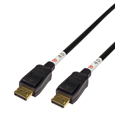 DisplayPort-kabel, DP 2.1, 8K@60Hz, Deltaco, 1,5 meter - Svart