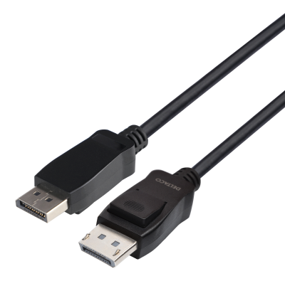 DisplayPort-kabel, DP 1.4, 8K@60Hz, Deltaco, LSZH, 4 meter - Svart