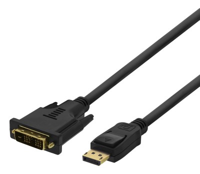 DisplayPort till DVI-D-kabel, 60Hz, 2 meter - Svart