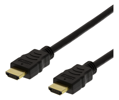 HDMI-kabel Deltaco flexibel, 4K@60Hz, 1 meter - Svart