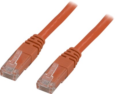 Nätverkskabel oskärmad Cat.6, RJ45, 1 meter - Orange