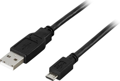 USB 2.0-kabel A ha till Micro B ha, 1 meter - Svart