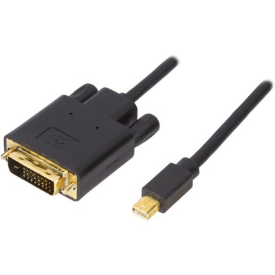 Mini DisplayPort till DVI-D-kabel, 2 meter - Svart