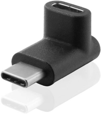 Adapter MicroConnect USB-C hane till USB-C hona, 10Gbps, USB 3.2 Gen.2, 4K@60Hz, 100W, vinklad