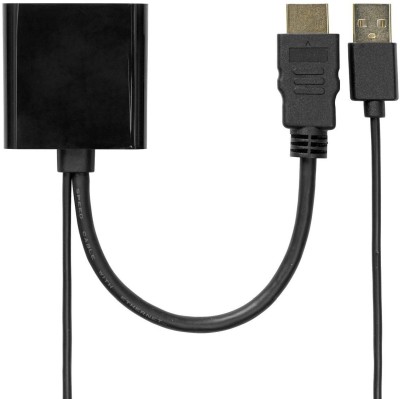 Adapter HDMI till DisplayPort Converter Active, ProXtend, ström via USB, 0,2 meter - Svart