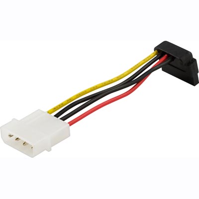 Adapter för SATA Hårddiskar, Molex --> SATA, vinklad ned