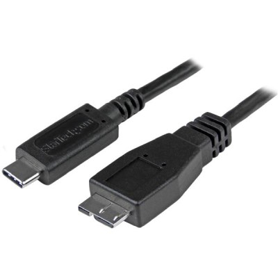 USB 3.1-kabel, Typ C ha - Micro B ha, StarTech.com, Gen. 2 10Gbps, 1 meter - Svart