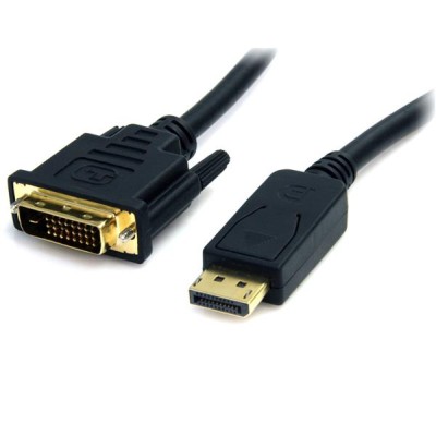 DisplayPort till DVI-D-kabel, 60Hz, 1,8 meter - Svart