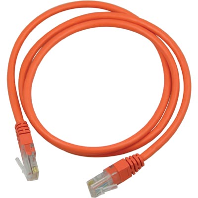 Nätverkskabel oskärmad Cat.6, RJ45, 10 meter - Orange