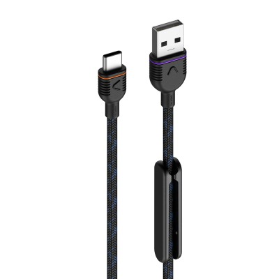 USB-kabel Unisynk USB-A till USB-C, USB 2.0, 1,2m - Svart#1