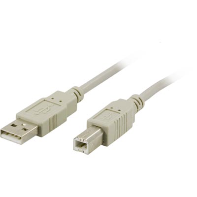 USB 2.0-kabel A ha till B ha, 0,5 meter