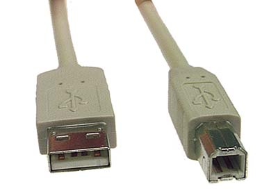 USB 2.0-kabel A ha till B ha, 1 meter