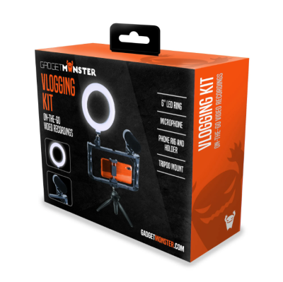 GadgetMonster Vlogging Kit, komplett med LED-belysning, tripod och mikrofon#3