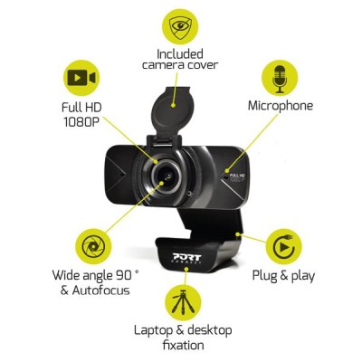 PORT Designs Full HD Webcam, USB-A/USB-C, 1080p#3