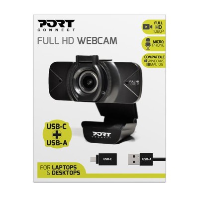 PORT Designs Full HD Webcam, USB-A/USB-C, 1080p#6