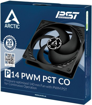Fläkt 140 mm Arctic Cooling P14 PWM PST CO, 200-1700 rpm, 72.8 cfm - Svart#6