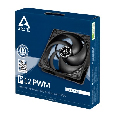Fläkt 120 mm Arctic Cooling P12 PWM, 1800 rpm, 56.3 cfm - Svart#3