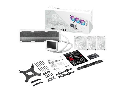 Asus ROG RYUJIN III 360 AiO ARGB Extreme White, 360mm med 3.5" LCD, 120mm fläktar - Vit#7
