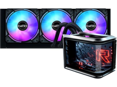 Asus ROG RYUO IV SLC 360 ARGB, 360mm med 6.7" LCD, 120mm fläktar - Svart