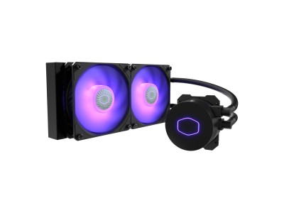 Cooler Master ML240L V2, 240mm, 2 x 120 mm fläkter, RGB - Svart