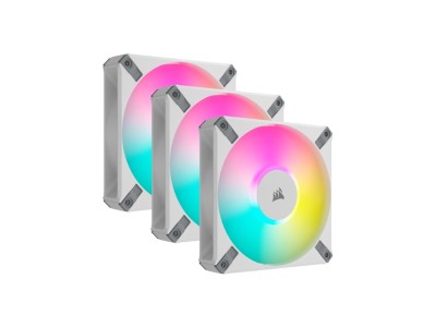 Fläkt 120 mm Corsair AF120 RGB Elite White, PWM, 3-pack - Vit#1