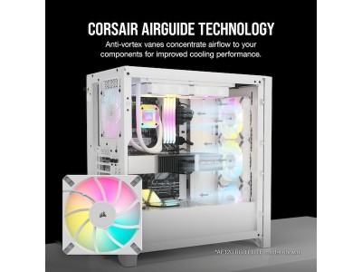 Fläkt 140 mm Corsair AF140 RGB Elite White, PWM - Vit#4