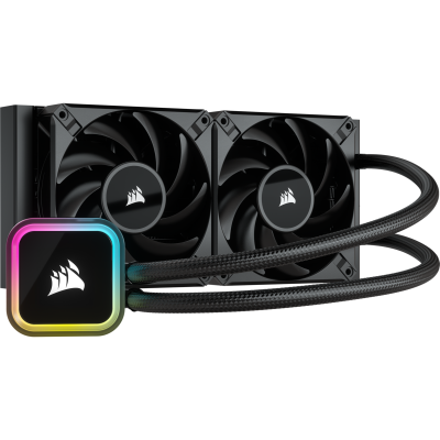 Corsair iCUE H100i ELITE, 240mm, 2x120mm fläktar, aRGB - Svart#1