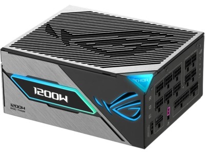 Asus ROG Thor 1200W Platinum III, ATX 3.1, 135 mm fläkt, 80PLUS Platinum, semipassivt, löstagbara kablar, OLED display, Aura Sync ARGB