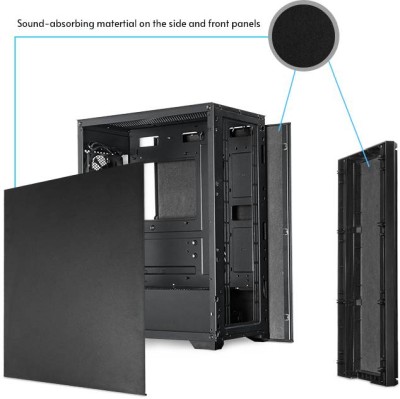 Chieftec Pro Midi Series AS-02B-OP, ATX, ljuddämpning - Svart#8