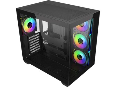 Cooler Master Elite 681, TG, 4x120mm ARGB-fläktar, ATX - Svart#3