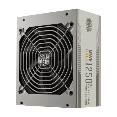 Cooler Master MWE 1250W 80PLUS Gold V2, löstagbara kablar - Vit