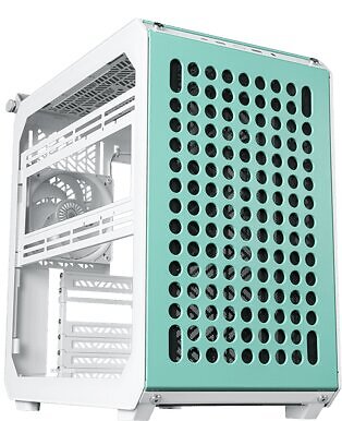 Cooler Master QUBE 500 Flatpack Macaron Edition, ATX - Vit/Cyan