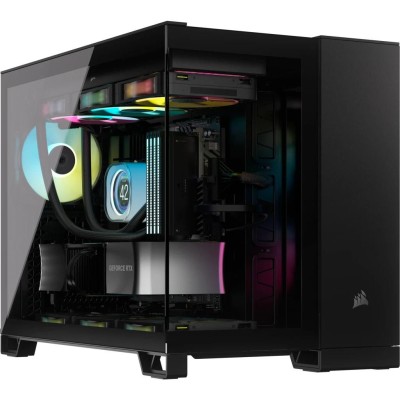 Corsair iCUE LINK 2500X RGB Dual Chamber PC Casee, MicroATX, TG - Svart