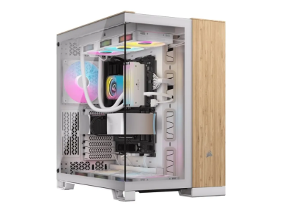 Corsair 6500X Mid-Tower Dual Chamber PC Case, ATX - Vit/Bambu#1