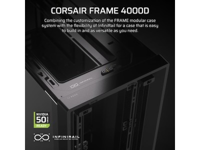 Corsair FRAME 4000D Modular Mid-Tower PC Case, ATX - Svart#2