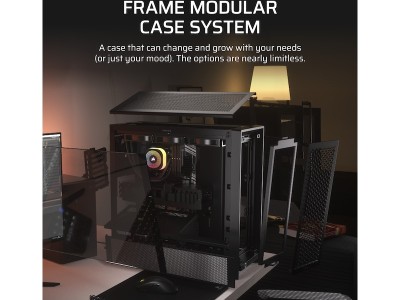 Corsair FRAME 4000D Modular Mid-Tower PC Case, ATX - Svart#3